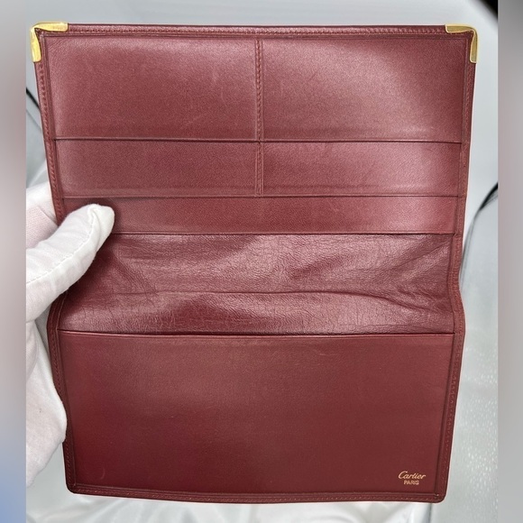 CARTIER Leather Bifold Long Wallet - Picture 6 of 7